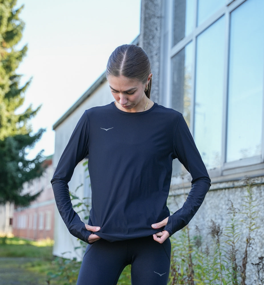 Hoka W AIROLITE RUN LONG SLEEVE Black