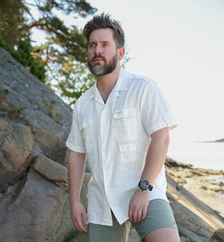 Amundsen Sports Traveller's Linen Ss Mens White