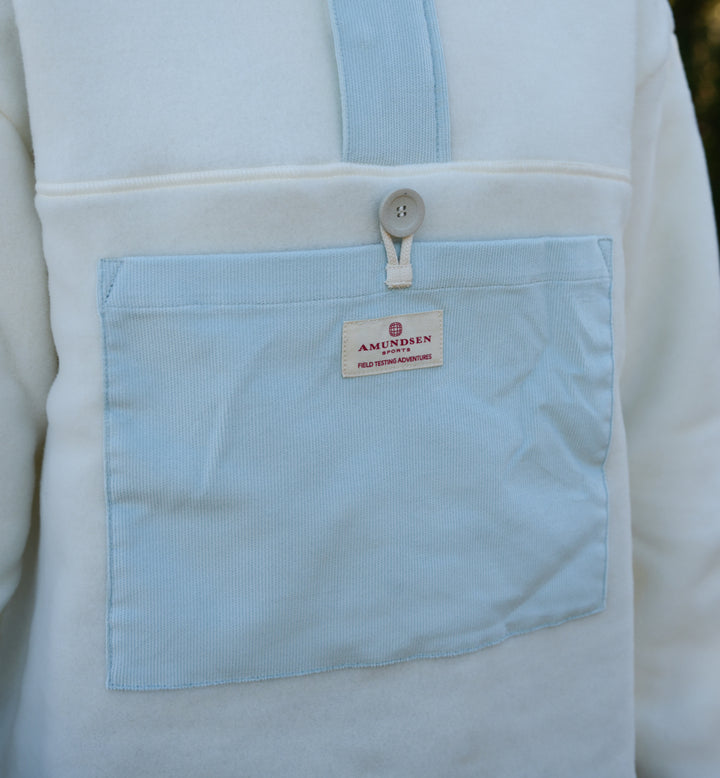 Amundsen Sports V-bond Cord Fleece Womens Natural/Blue Sky
