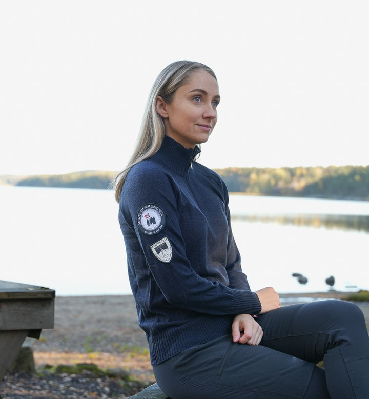 Amundsen Sports Peak Half Zip Womens Faded Navy