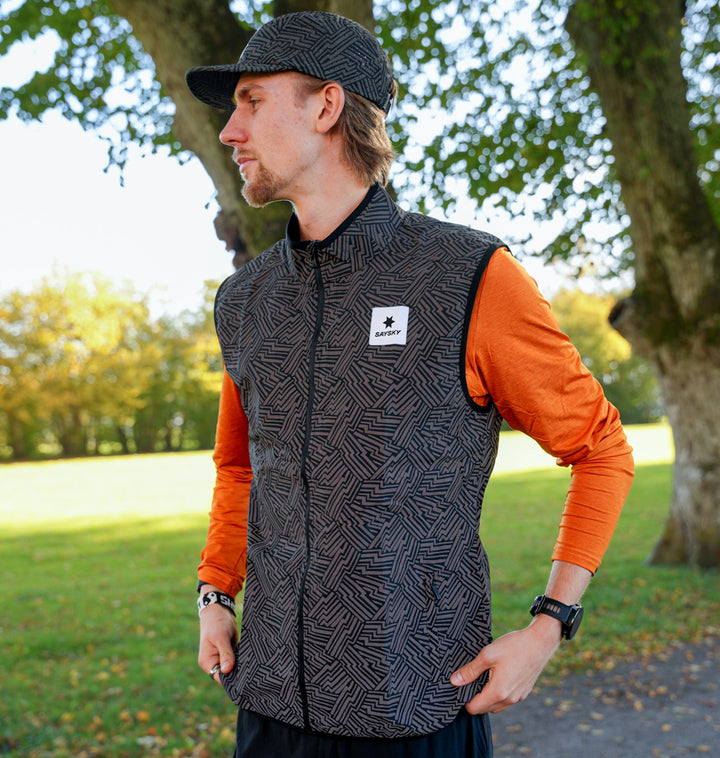 Saysky Reflective Pace Vest Black Aop