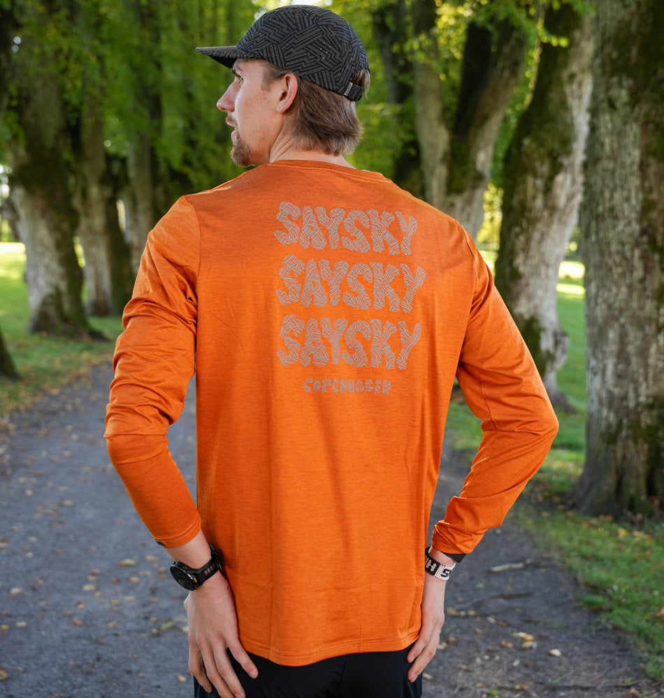Saysky Reflective Logo Pace Long Sleeve Orange