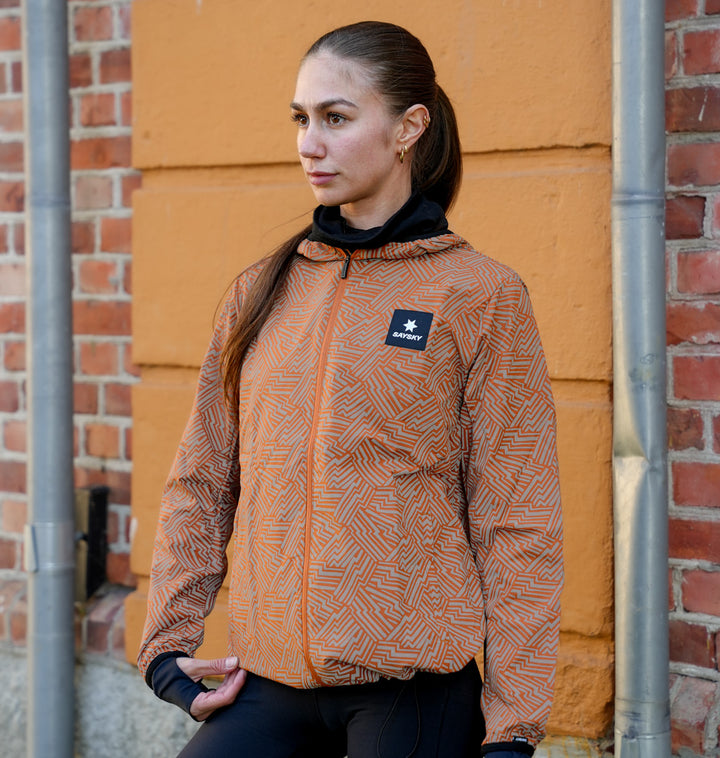 Saysky W Reflective Blaze Jacket Orange Aop