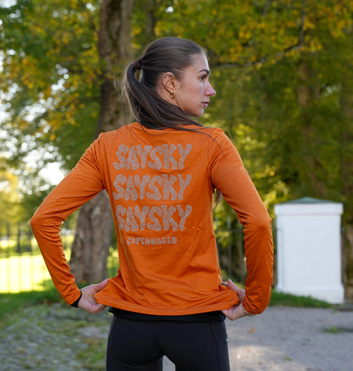 Saysky W Reflective Logo Pace Long Sleeve Orange
