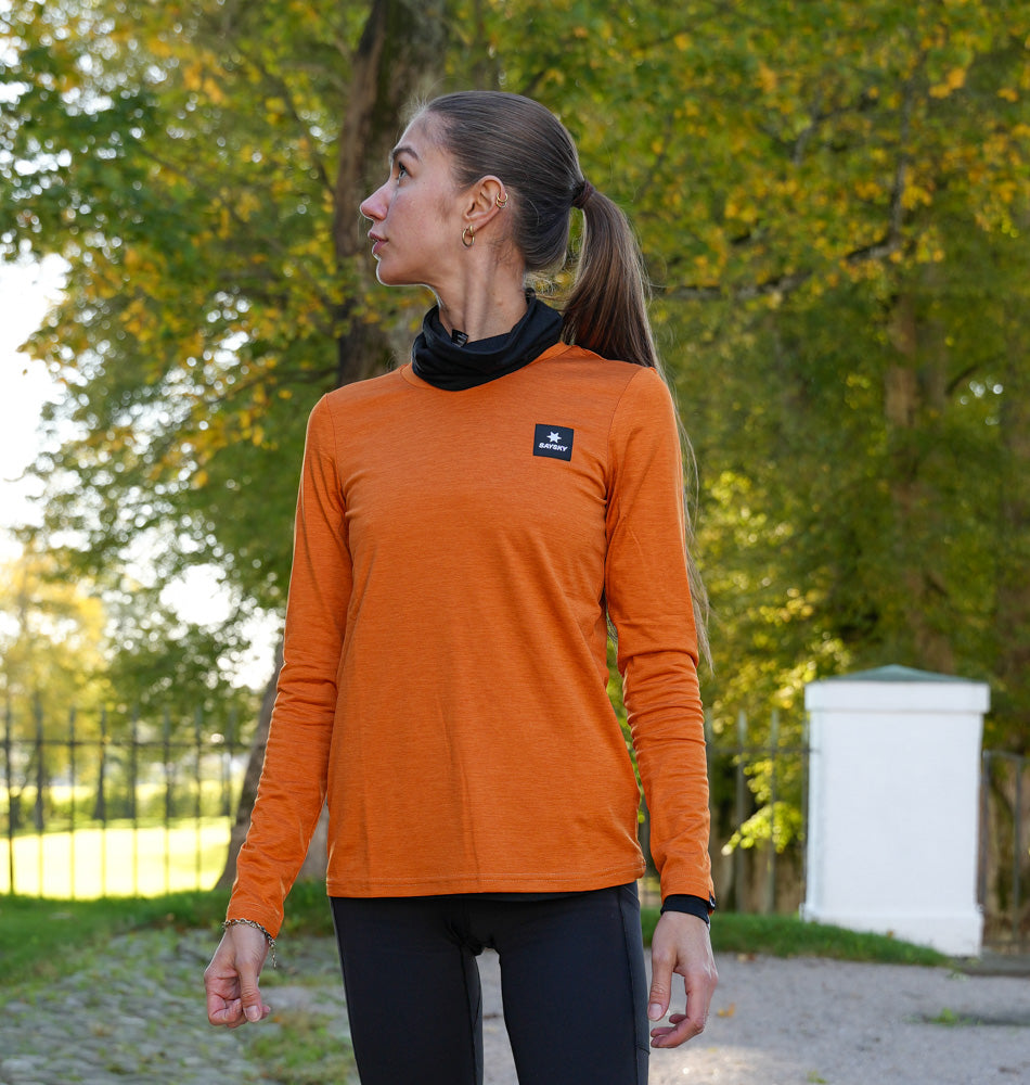 Saysky W Reflective Logo Pace Long Sleeve Orange