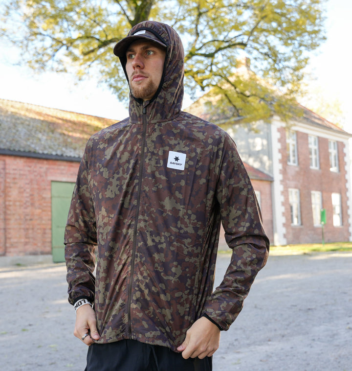 Saysky Camo Pace Jacket Brown Aop