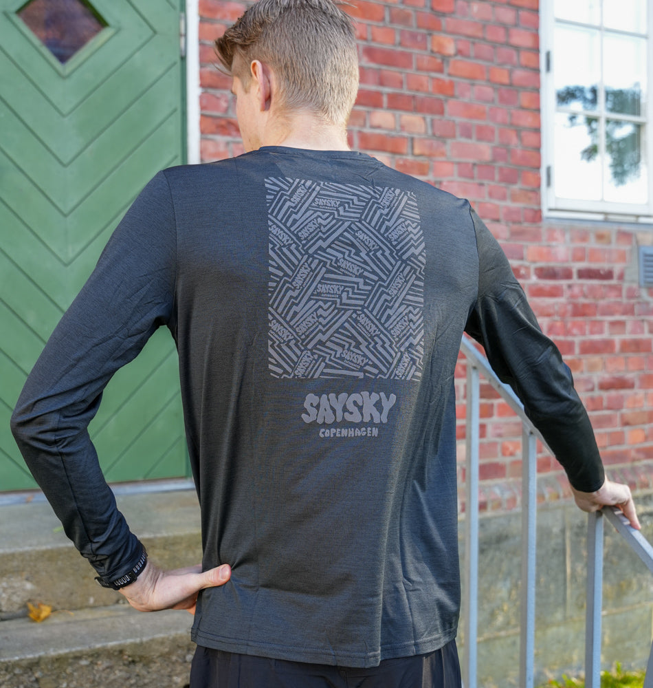 Saysky Reflective Logo Pace Long Sleeve Black