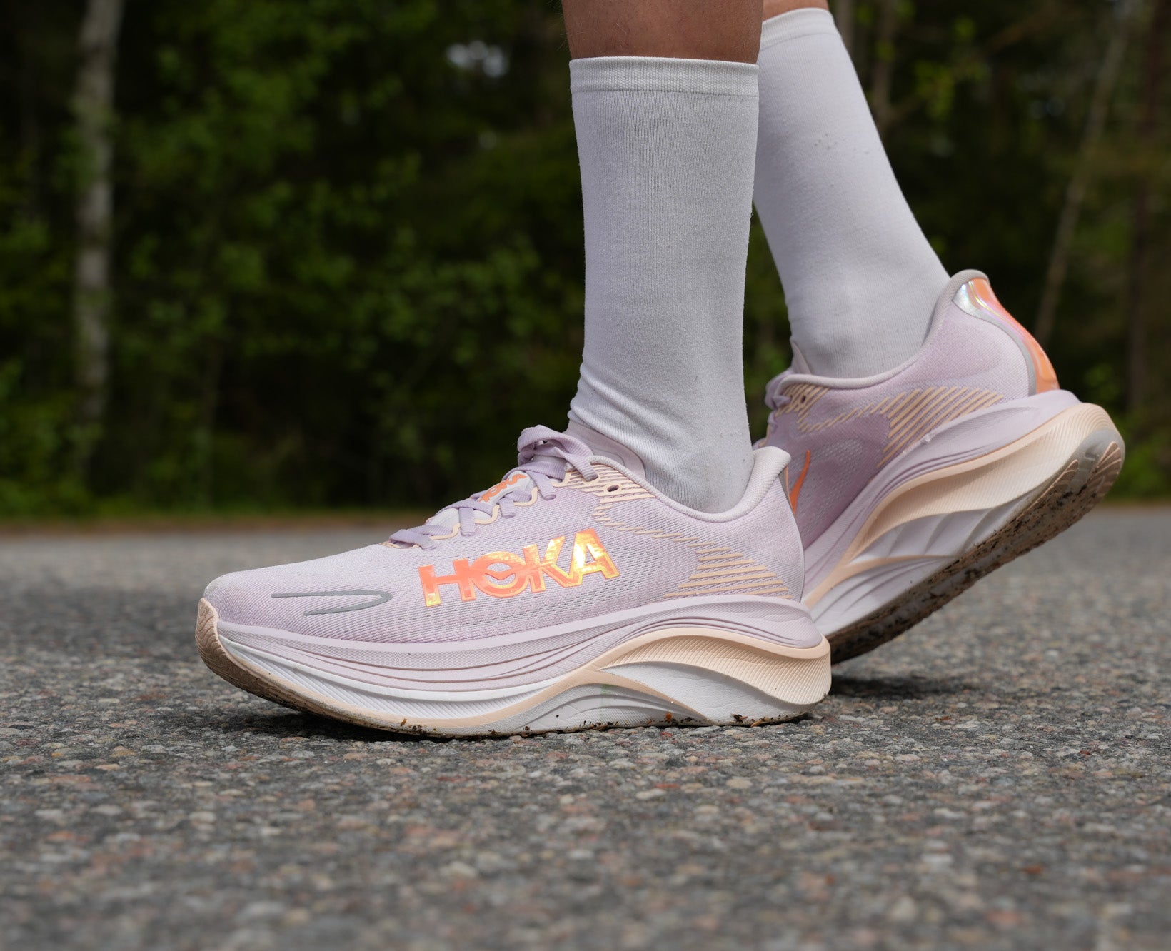 Hoka W SKYWARD X 2 Lilac Cream / Tangerine Glow – Framsport