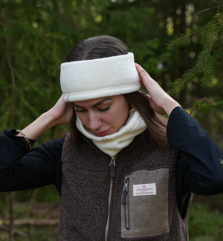 Amundsen Sports Wool Fleece Headband Natural