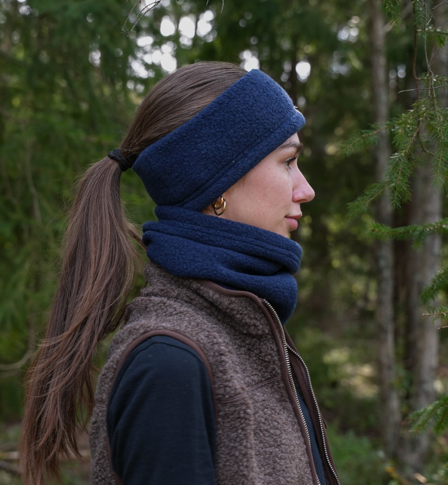 Amundsen Sports Wool Fleece Headband Faded Navy