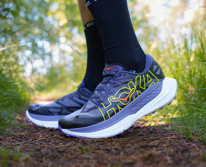 Hoka M ROCKET X TRAIL Squid Ink / Neon Nebula