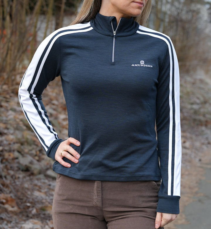 Amundsen Sports 5Mila Half-Zip Lines Womens Faded Navy