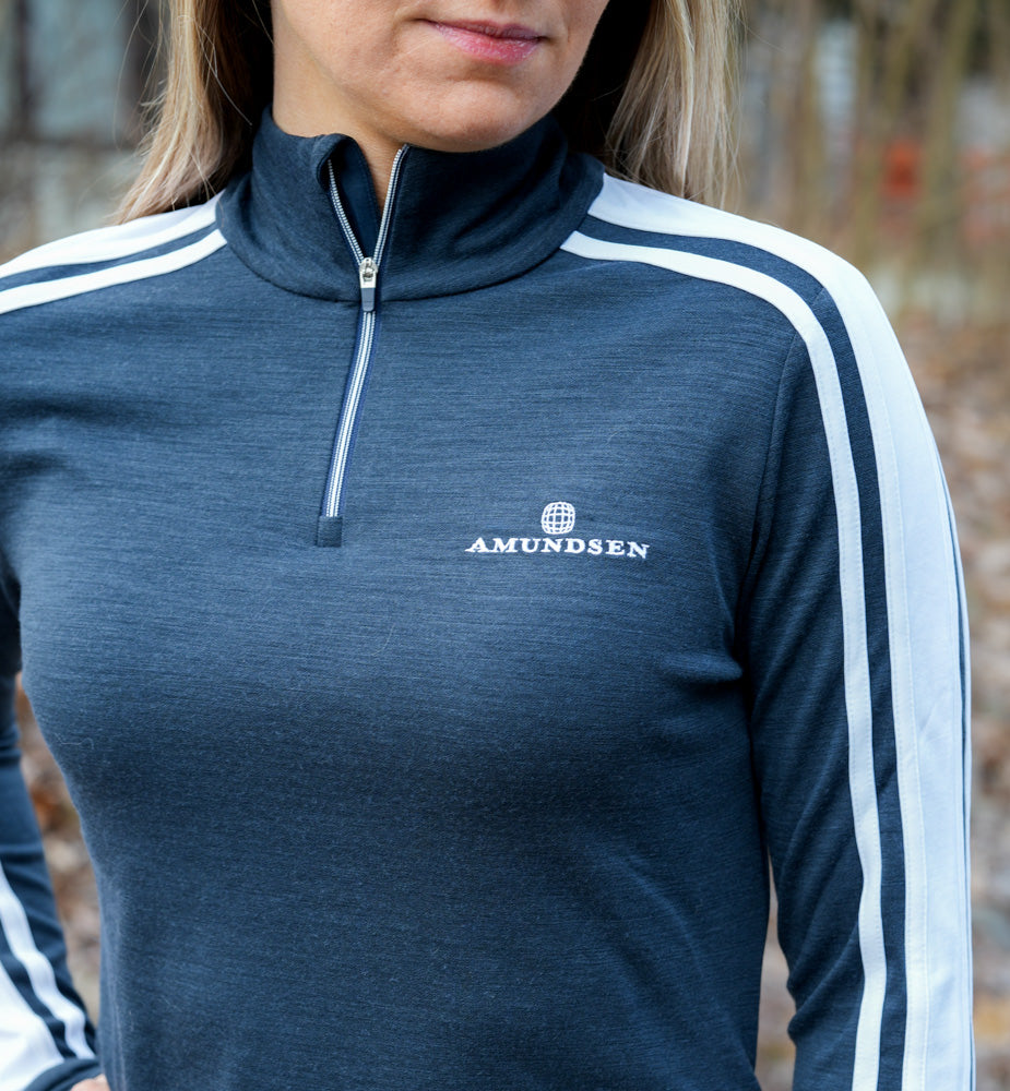 Amundsen Sports 5Mila Half-Zip Lines Womens Faded Navy