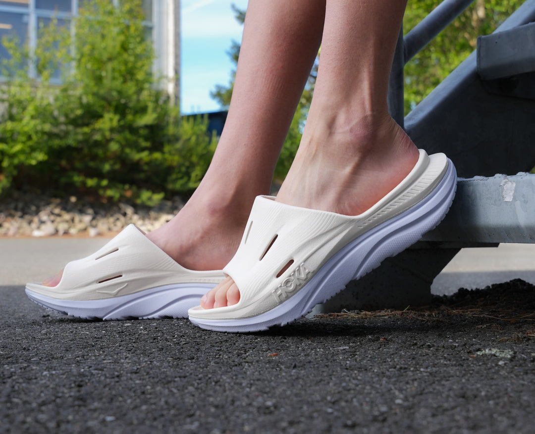 Hoka U ORA RECOVERY SLIDE 3 Alabaster / Ambient Blue