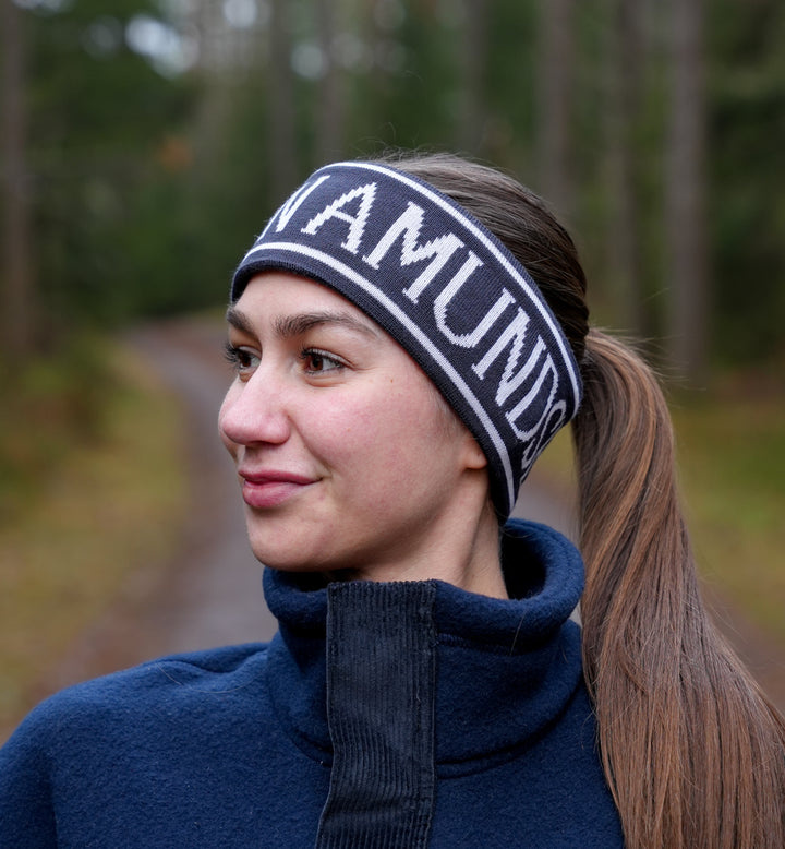 Amundsen Sports Ski Headband Faded Navy/White