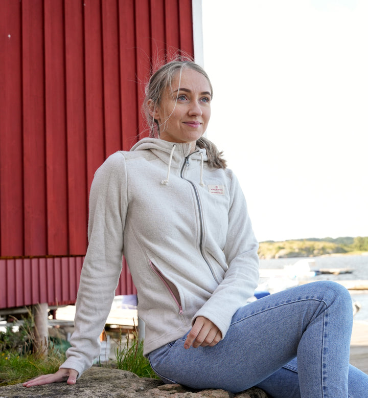 Amundsen Sports Skauen Full Zip Hoodie Womens Oatmeal