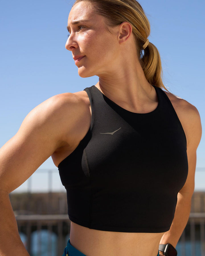 Hoka W ELARO CROP BRA Black