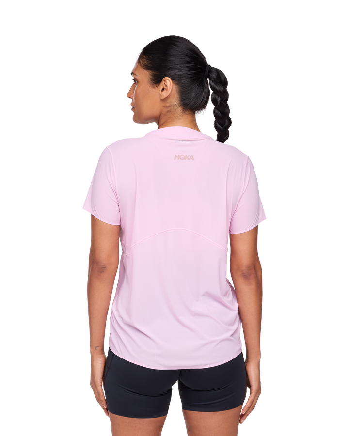 Hoka W AIROLITE RUN SHORT SLEEVE Pink Twilight