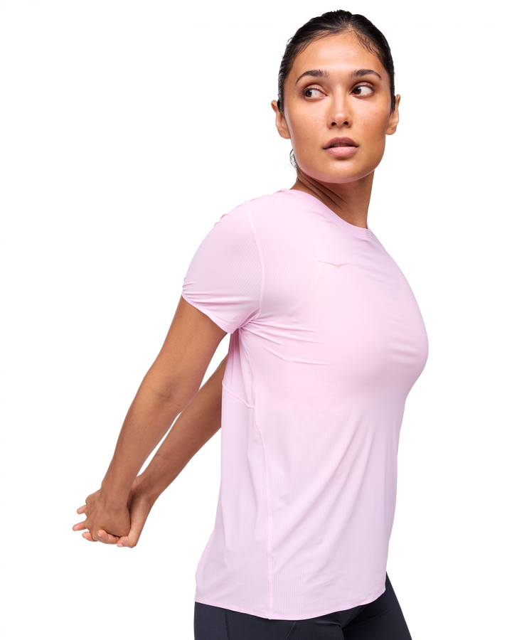 Hoka W AIROLITE RUN SHORT SLEEVE Pink Twilight
