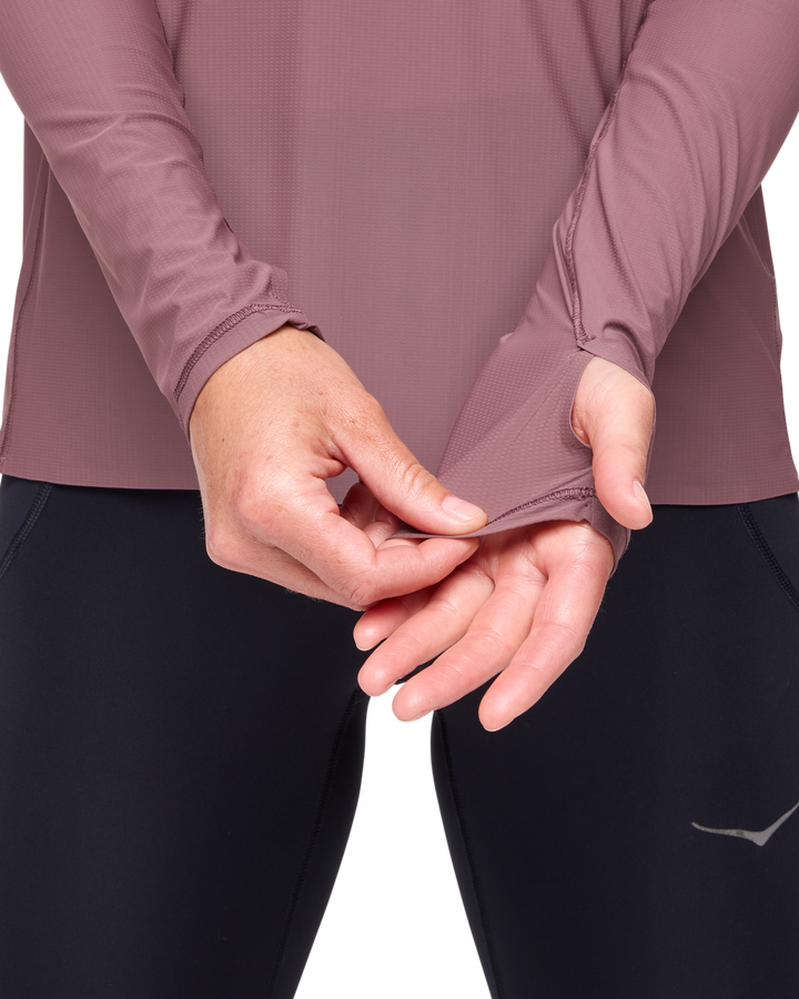 Hoka W AIROLITE RUN LONG SLEEVE Smokey Quartz