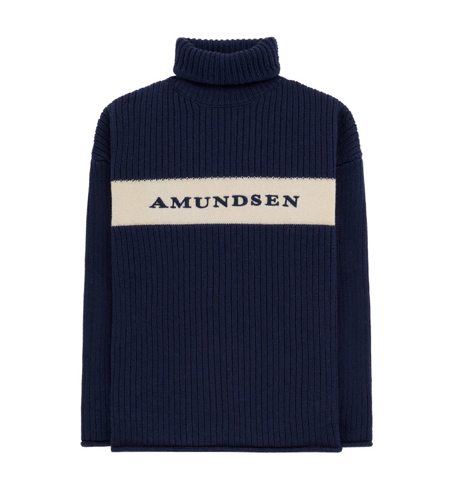 Amundsen Sports Heroes Ski Turtle Neck Womens Faded Navy / Natural
