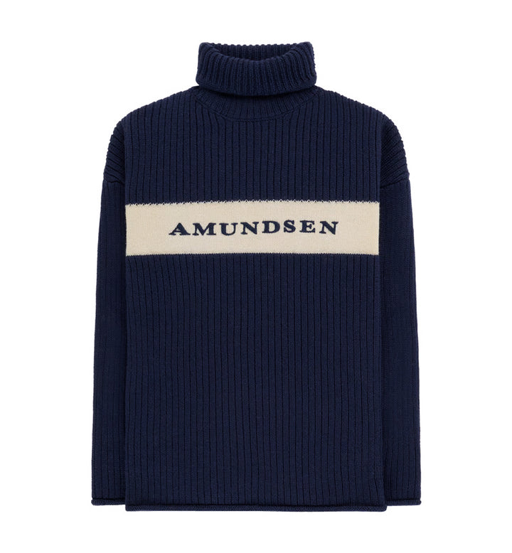 Amundsen Sports Heroes Ski Turtle Neck Womens Faded Navy / Natural