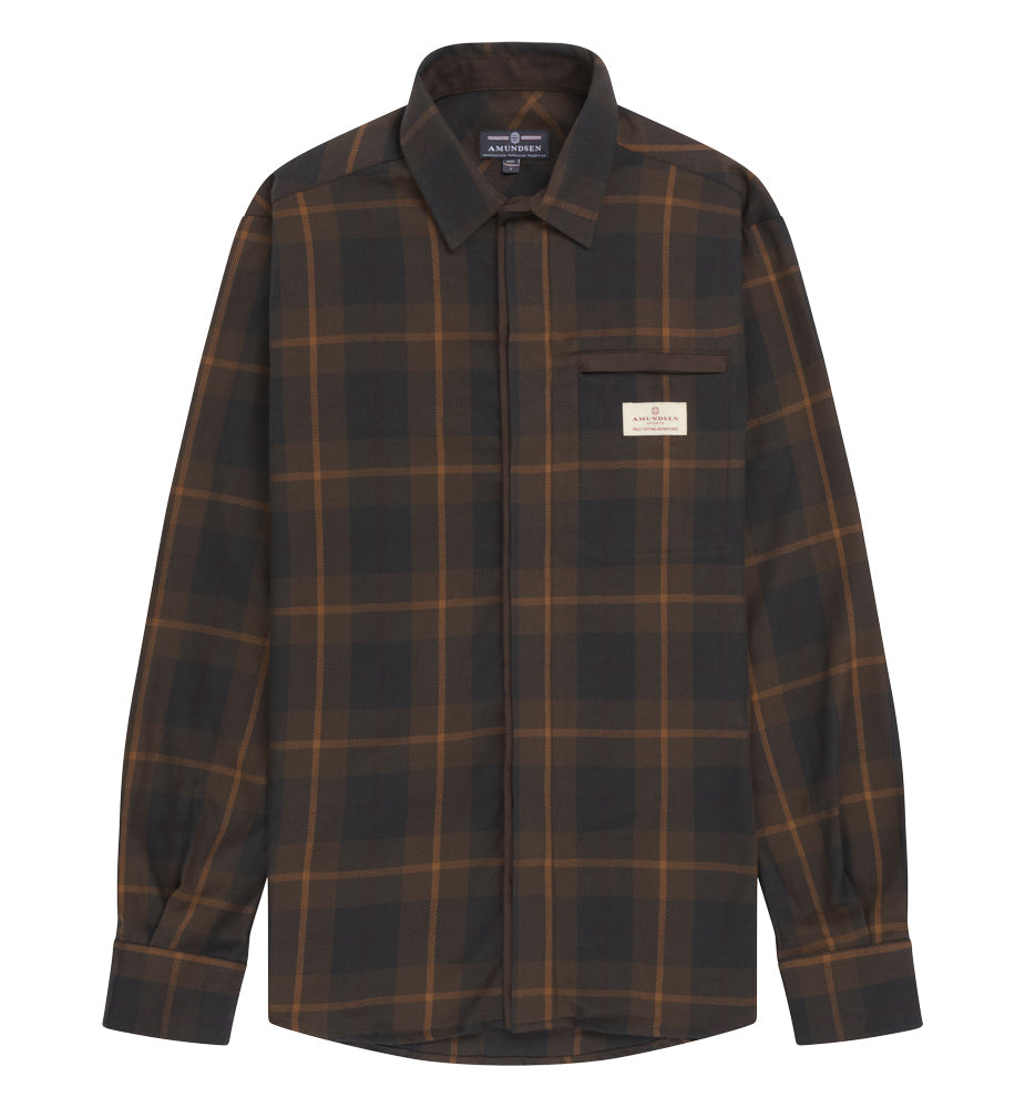 Amundsen Sports Skauen Field Shirt Mens Hunter Brown Checks