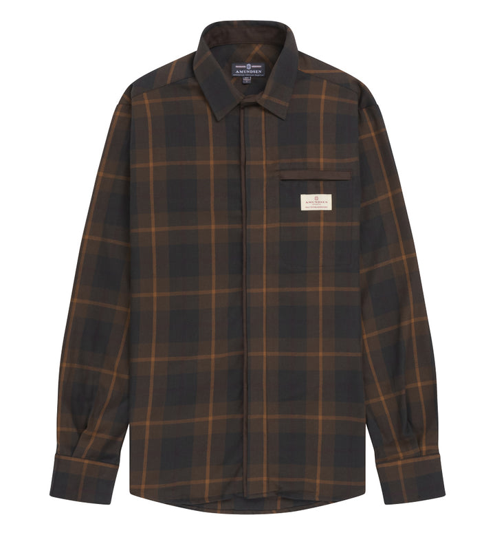 Amundsen Sports Skauen Field Shirt Mens Hunter Brown Checks