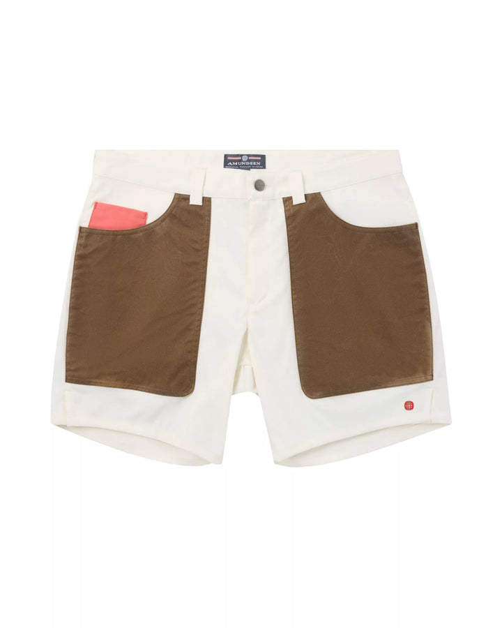 Amundsen Sports 7Incher Field Shorts Mens Offwhite/Tan