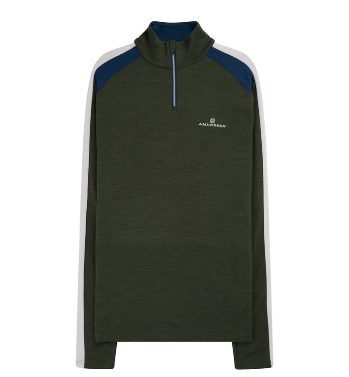 Amundsen Sports 5Mila Half Zip Mens Olive/Stripe