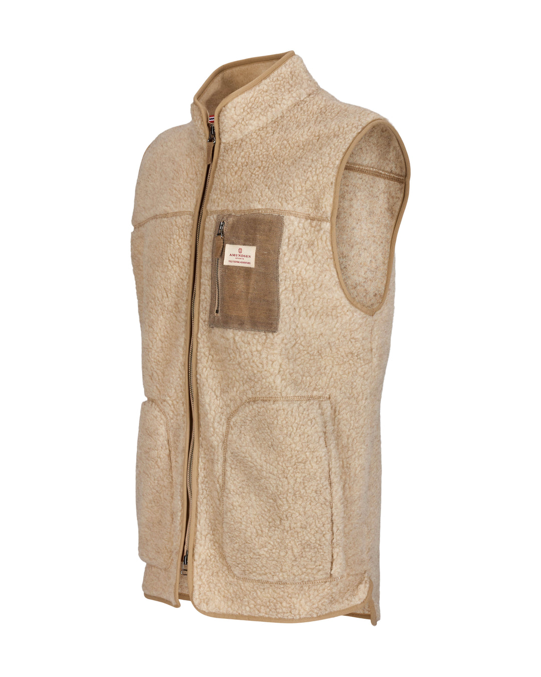 Amundsen Sports Heroes Wool Fleece Vest Mens Natural