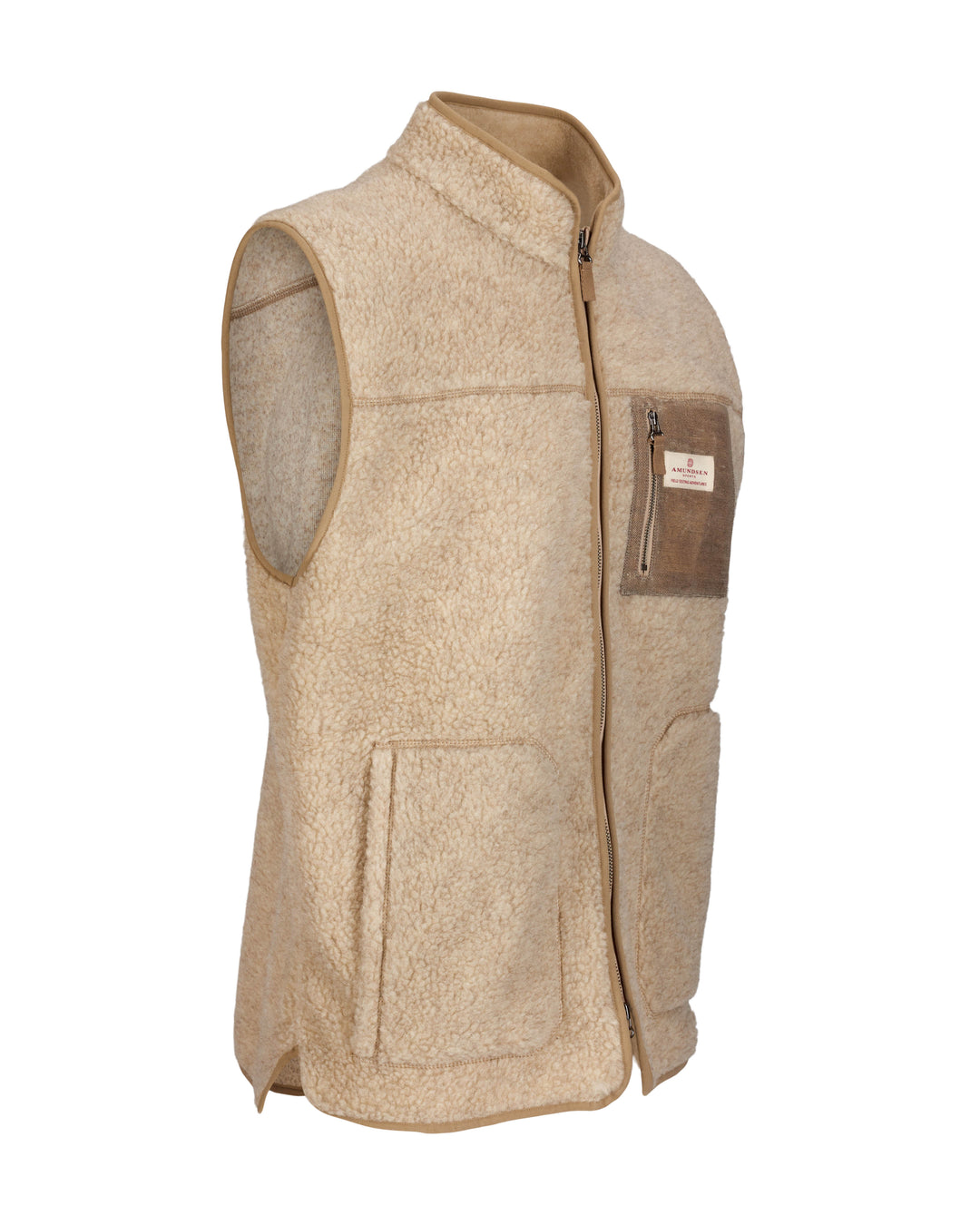 Amundsen Sports Heroes Wool Fleece Vest Mens Natural