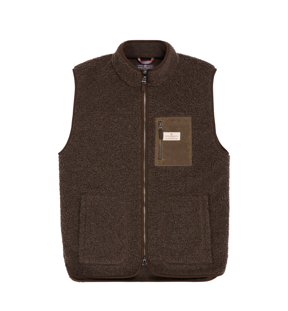 Amundsen Sports Heroes Wool Fleece Vest Mens  Cowboy