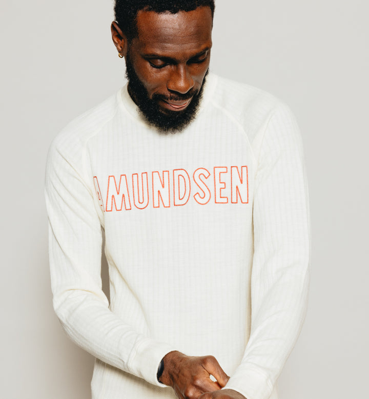 Amundsen Sports Hero's Hide Crew Neck Mens Natural/Logo