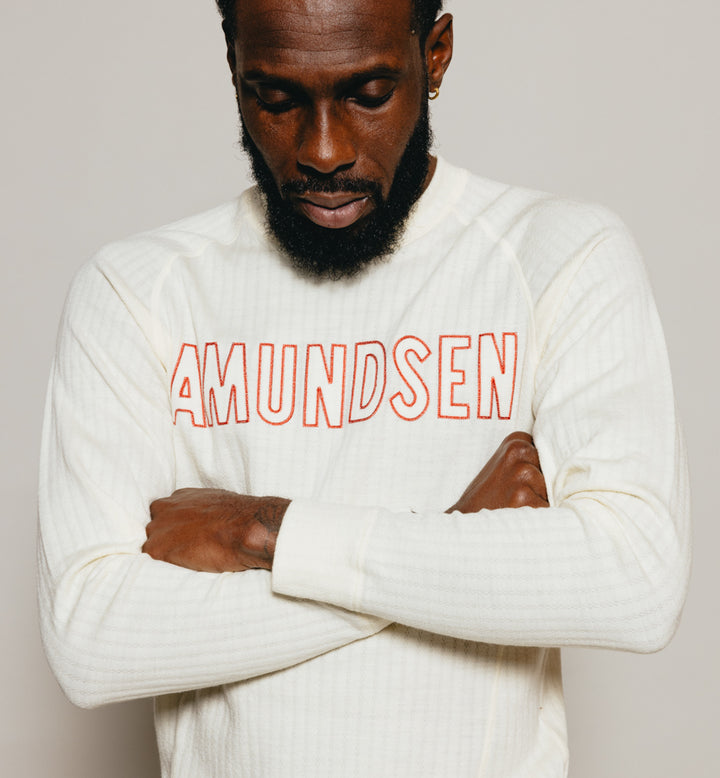 Amundsen Sports Hero's Hide Crew Neck Mens Natural/Logo