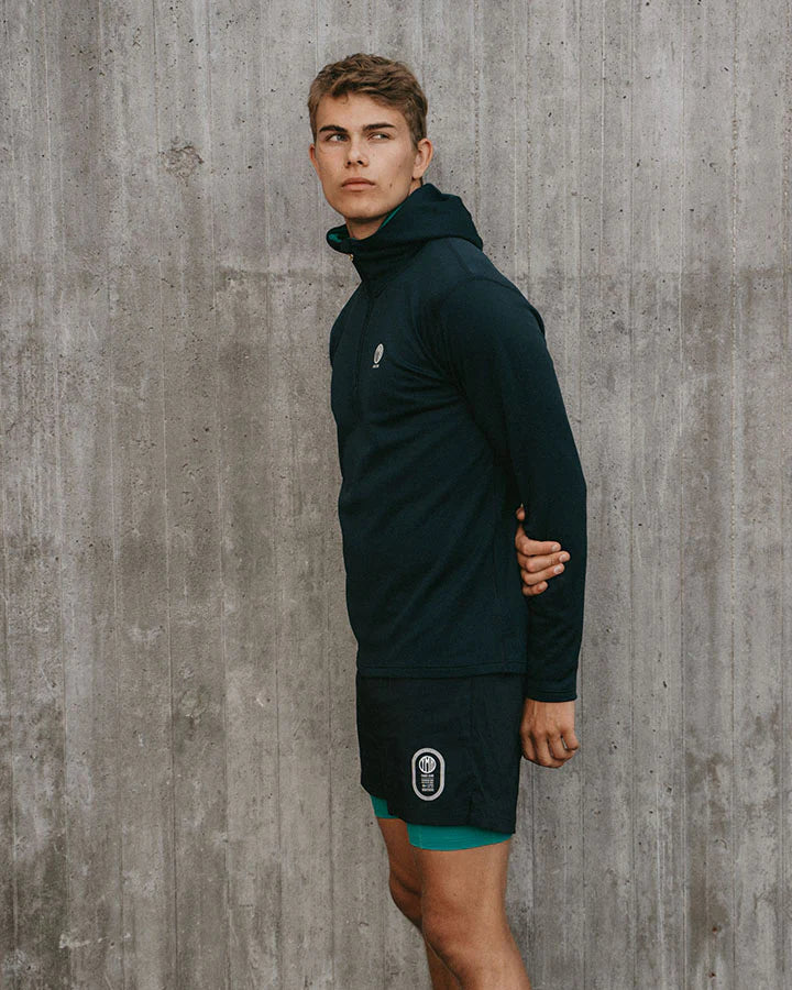 YMR Track Club Stadion Men´s 2-1 Shorts Navy / Warm Green