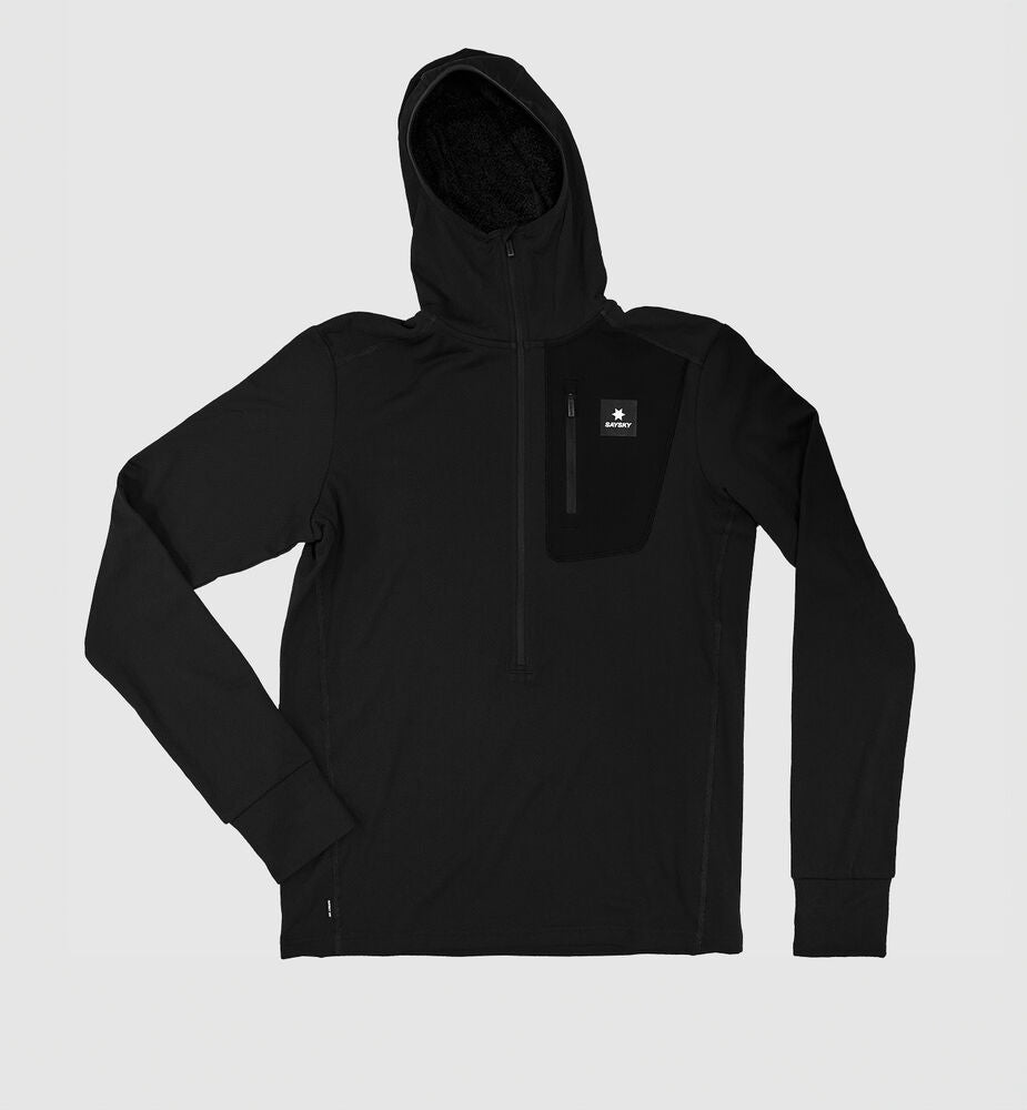 Saysky Combat Half Zip Fleece Hoodie Black