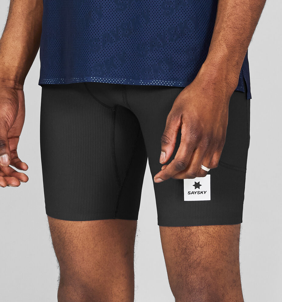 Saysky Combat+ Rib Short Tights 8" Black