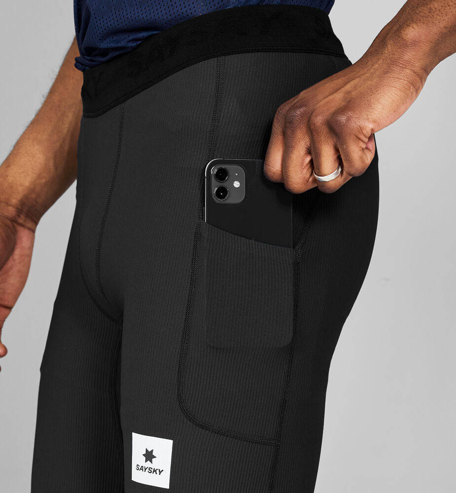 Saysky Combat+ Rib Short Tights 8" Black