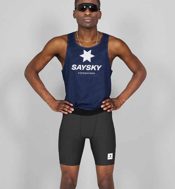 Saysky Combat+ Rib Short Tights 8" Black