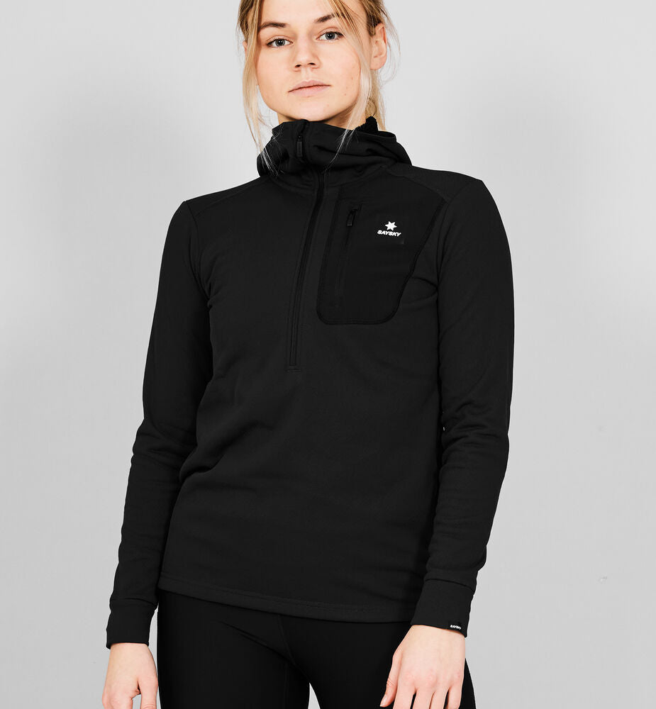 Saysky W Combat Half Zip Fleece Hoodie Black