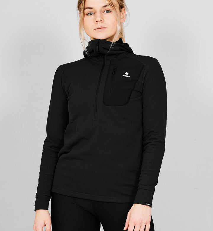Saysky W Combat Half Zip Fleece Hoodie Black