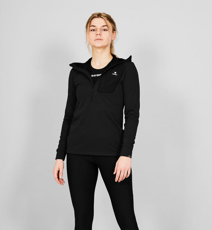 Saysky W Combat Half Zip Fleece Hoodie Black