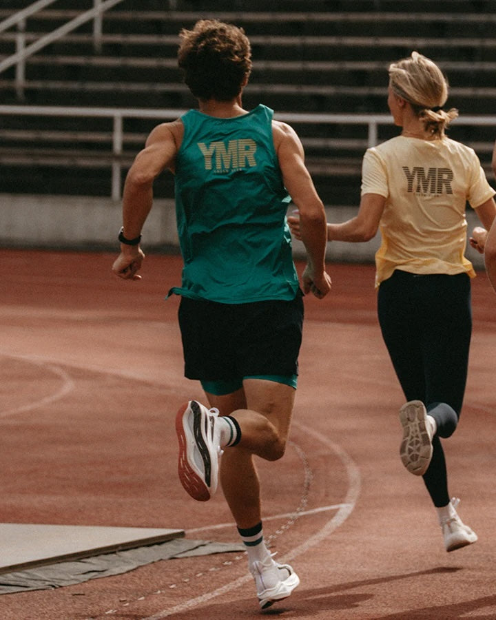 YMR Track Club Nordic Runrise Men's Singlet Warm Green