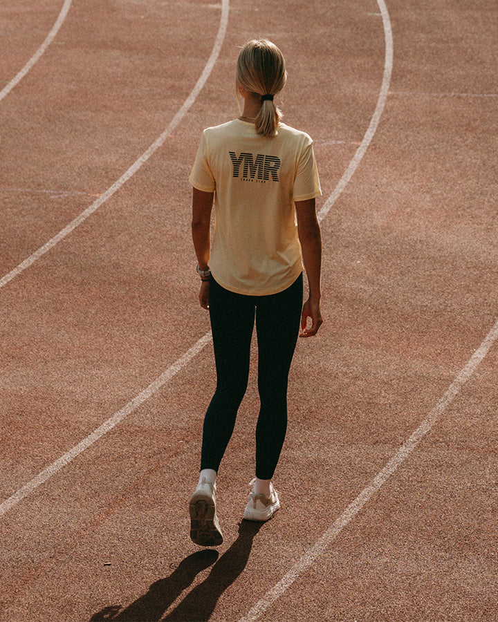 YMR Track Club Nordic Runrise Ladies T-shirt Soft Yellow