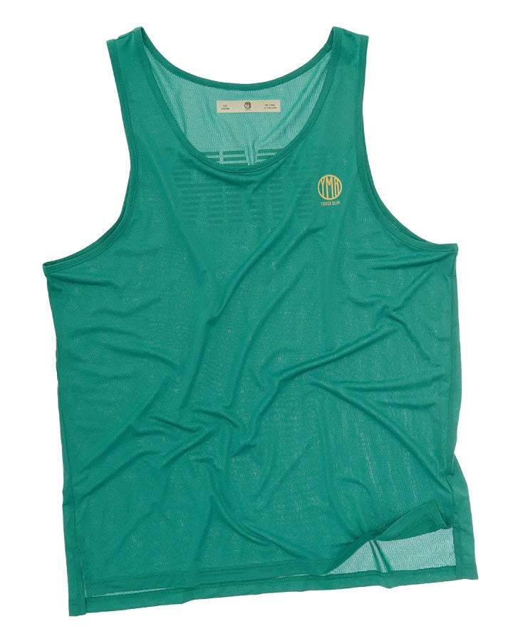 YMR Track Club Nordic Runrise Men's Singlet Warm Green