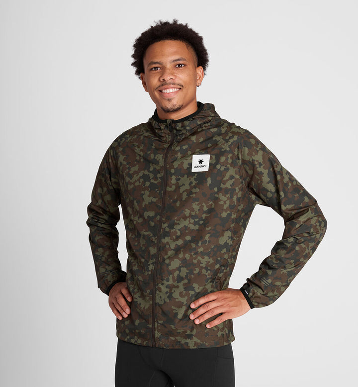 Saysky Camo Pace Jacket Brown Aop