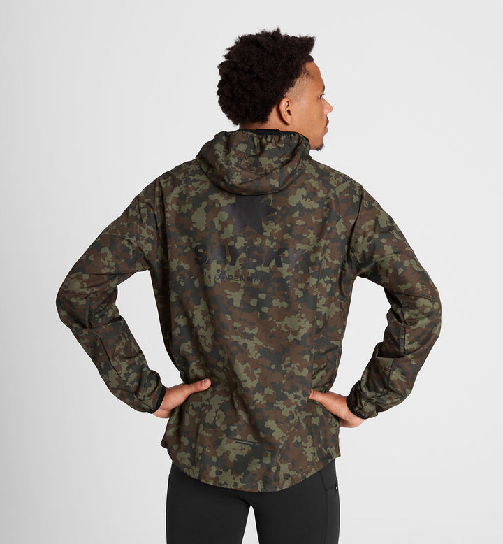 Saysky Camo Pace Jacket Brown Aop