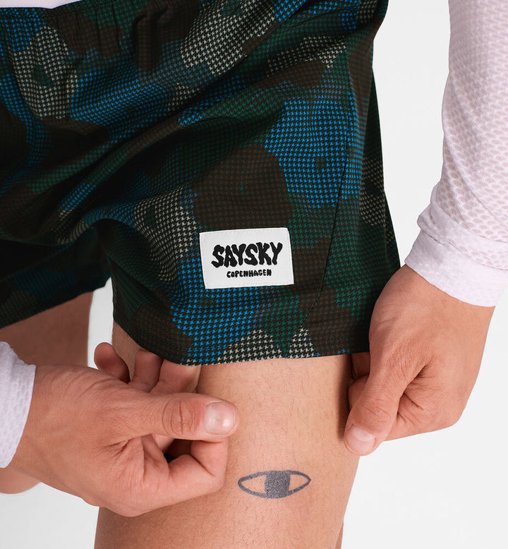 Saysky Flower Pace Shorts 5" Blue Aop