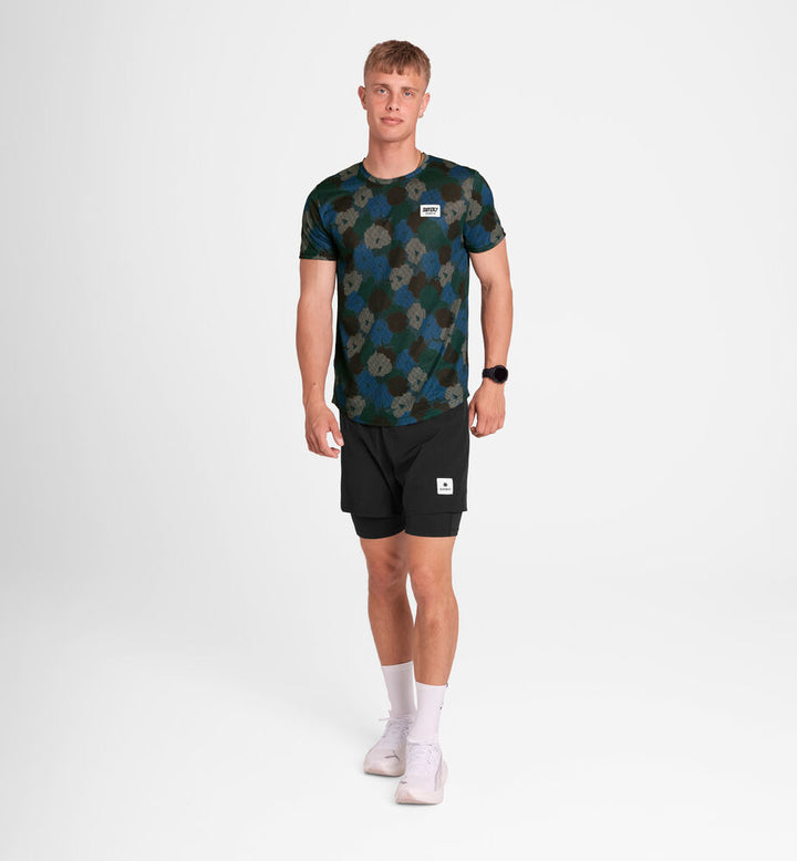 Saysky Flower Combat T-Shirt Blue Aop